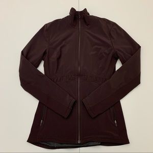 LULULEMON Round Trip Jacket Size 8 Maroon Lined